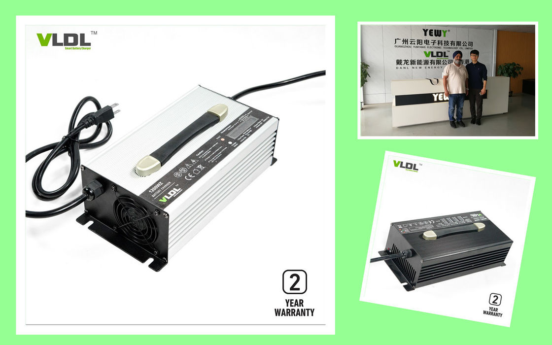 Aluminum Case Lithium Battery Charger 72V 23A 2500W High Efficiency With Smart Cc Cv Charge